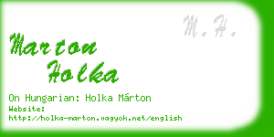 marton holka business card