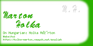 marton holka business card